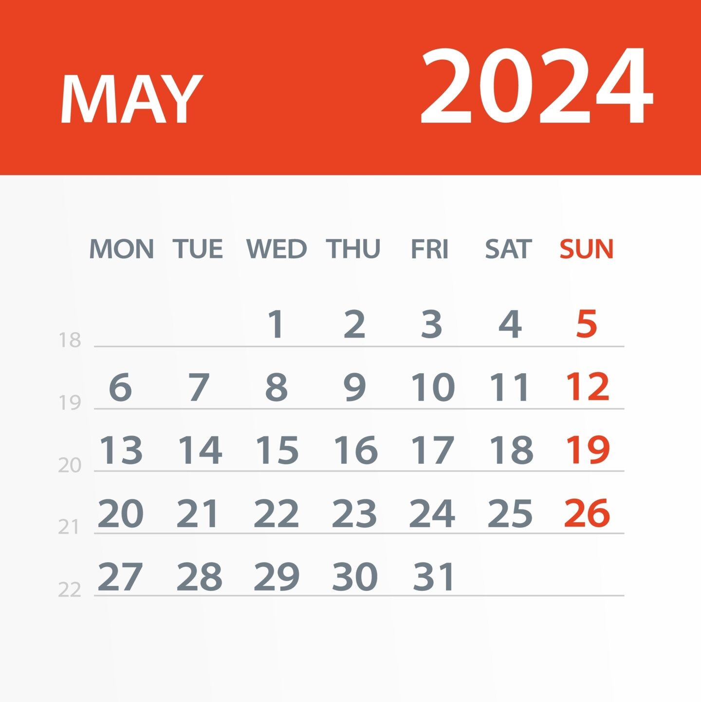 May Calendar